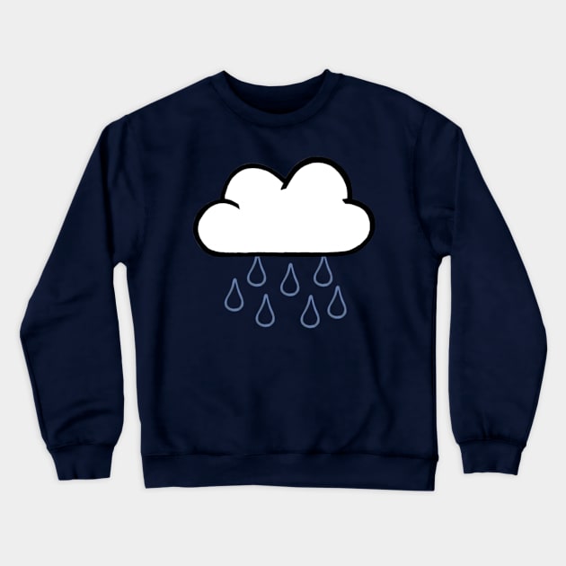 Rainy Cloud Design (Navy) Crewneck Sweatshirt by thcreations1